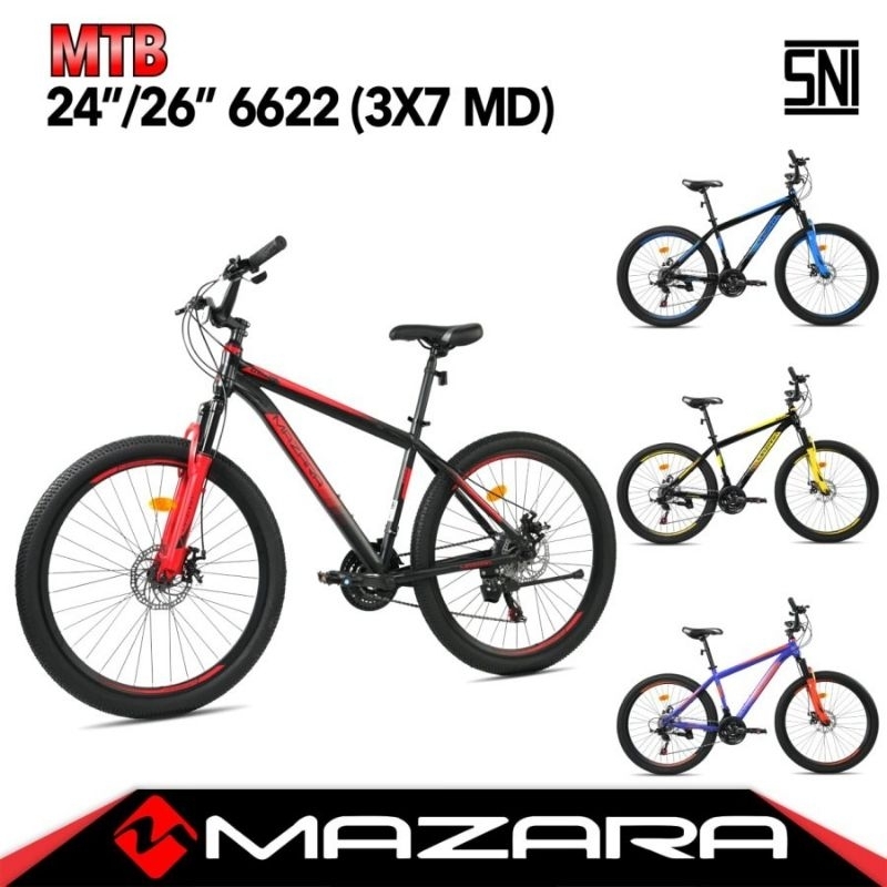 Sepeda Gunung MTB Mazara 6622 24inch