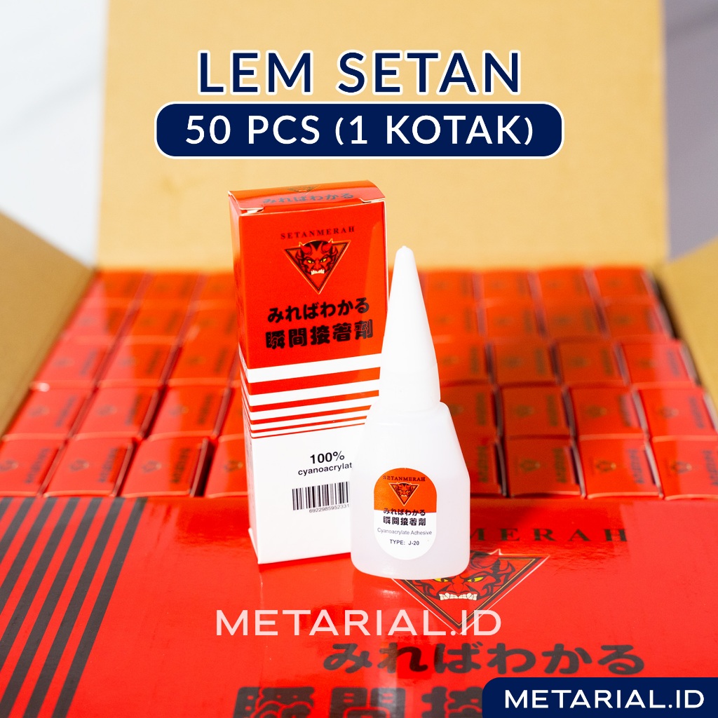 

[50 BTL] LEM SETAN MERAH ORIGINAL LEM KOREA | SUPER GLUE | Perekat Tetes Cair | Serba Guna | @10ml