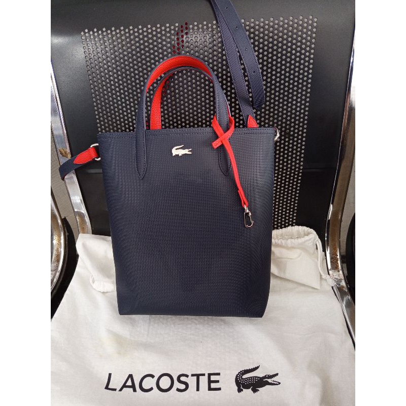 Women Tote Bag Two Colours, tas wanita tote-bag dua warna, bisa di bolak-balik, Lacoste, ORI, Pre-lo