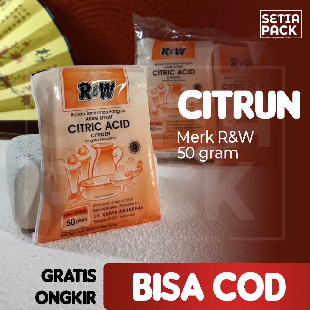 

Sitrun Citrun Citroen Citric Acid Asam Sitrat 50 gram