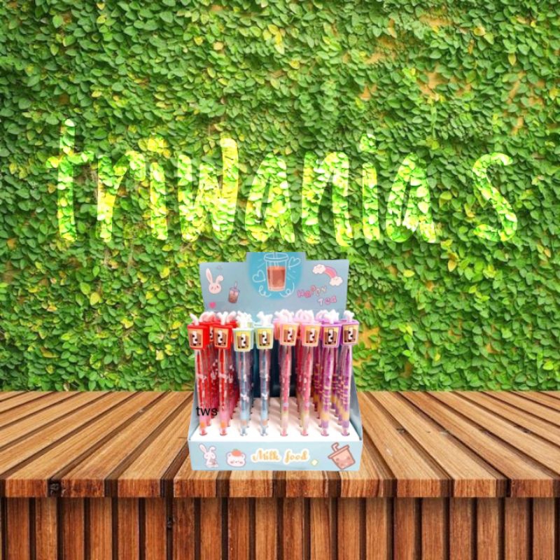 

TWS pensil, pensil boba+penghapus,pensil motif boba,pensil isi ulang, pensil milk food, pensil bongkar pasang