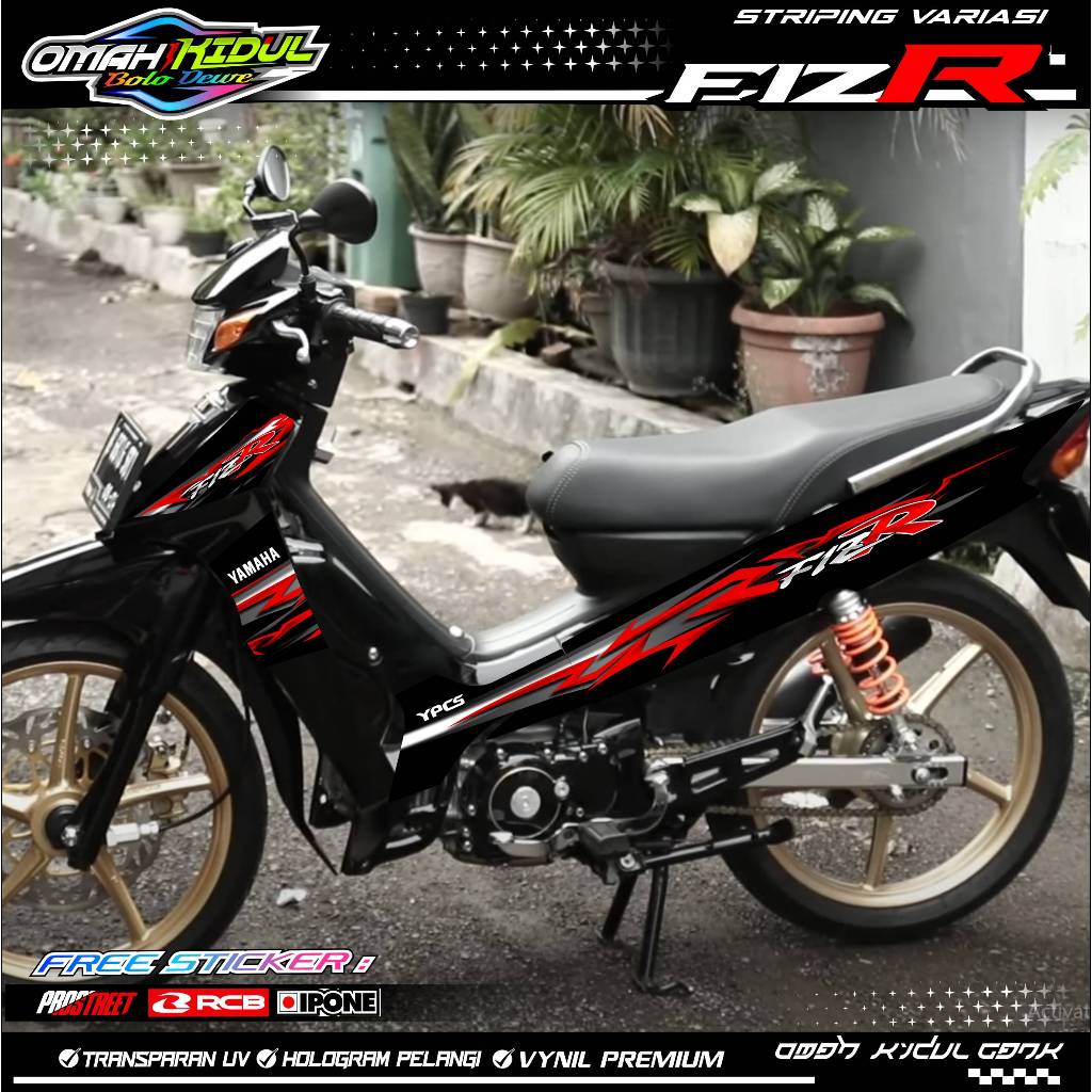 STRIPING VARIASI YAMAHA FIZ R / STICKER LIST VARIASI MOTOR FIZ R
