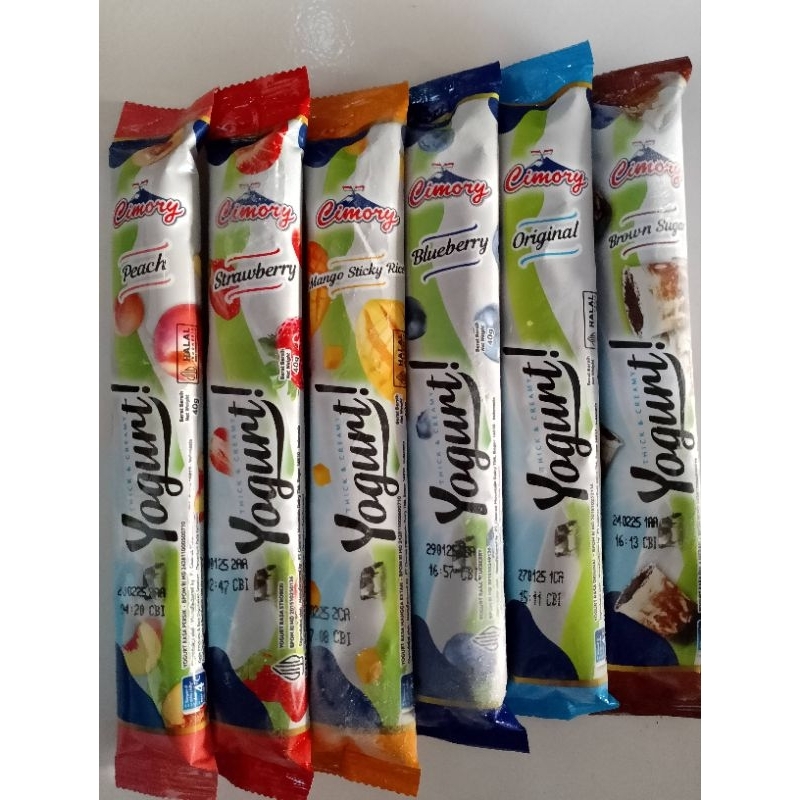 

Cimory Yogurt Stik 40gr-Rasa Strawberry,Blueberry,Mangga,Brown Sugar, Peach, Original