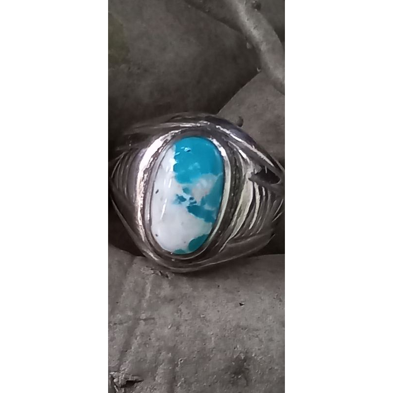 BATU AKIK PIRUS PERSIA 2 WARNA RING PERAK