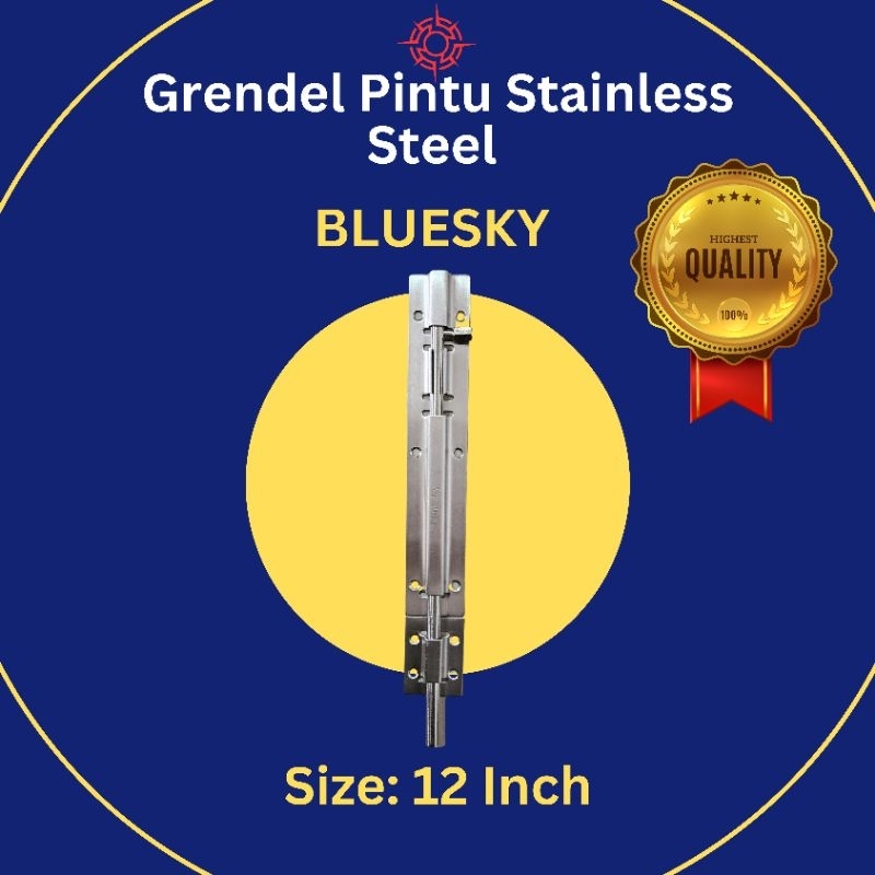 Grendel Pintu Jendela Stainless Steel Ukuran 12 inch/ Grendel Kunci Pintu Murah Ukuran 12 Inch/ Selo