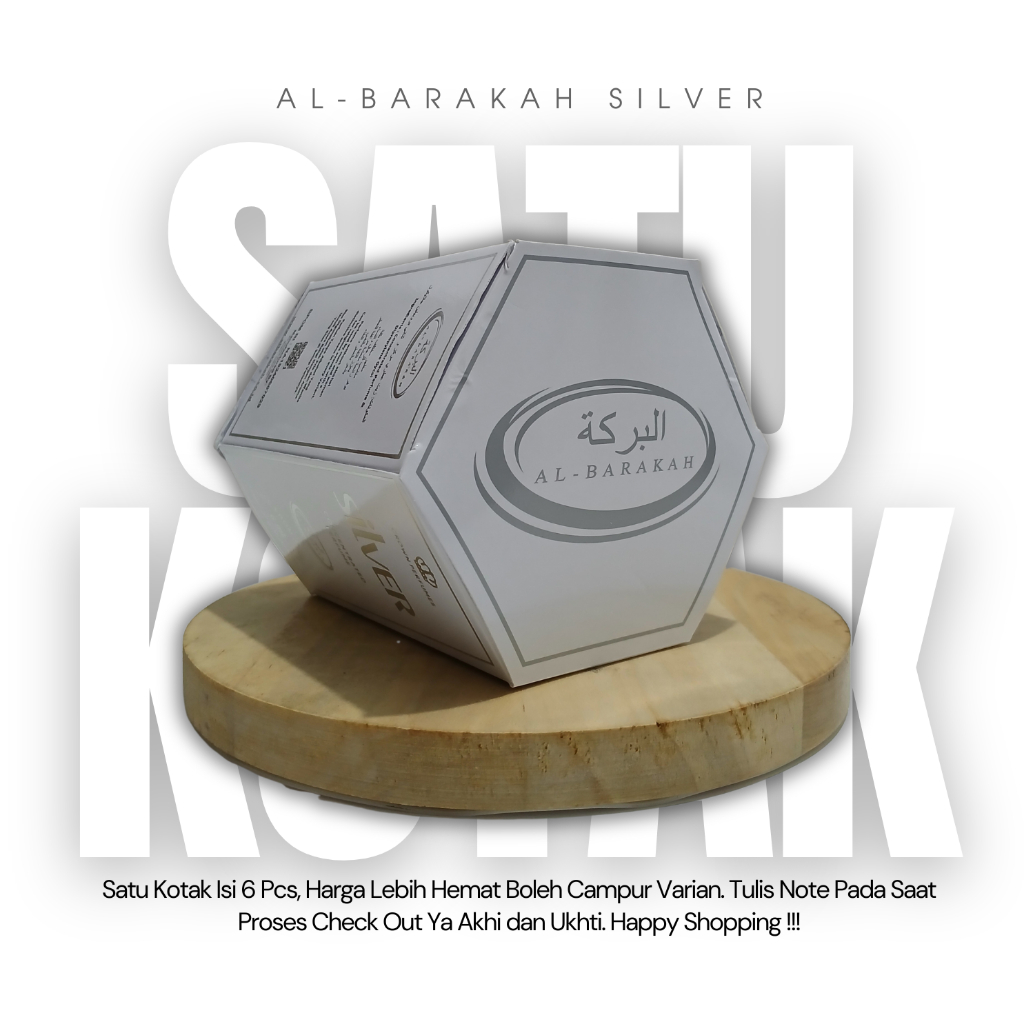 ALBARAKAH Parfum Sholat Non Alkohol Terbaik SILVER 1 BOX