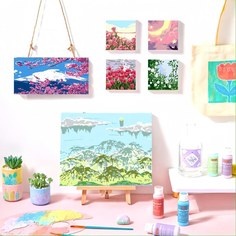 

Melukis Anak Poney Paint by number kit 20x20cm Diy painting kit Kanvas painting with Kanvas