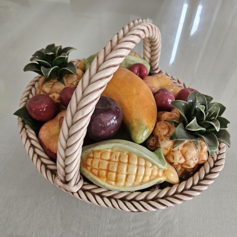 KERANJANG BUAH-BUAHAN KERAMIK ITALIA