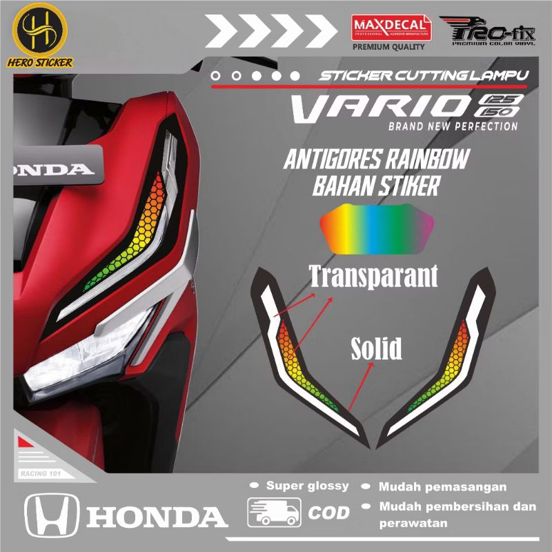 sticker stiker lampu alis vario new 125/150cc 2018-2023 rgb