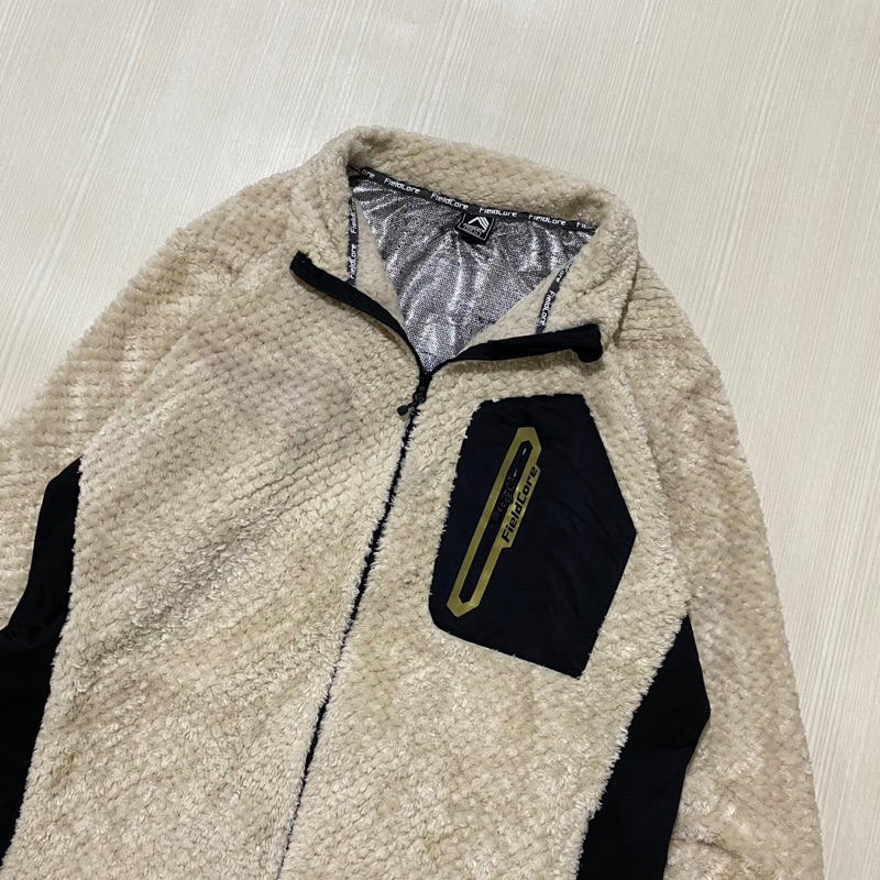 field core blck gold sherpa jacket