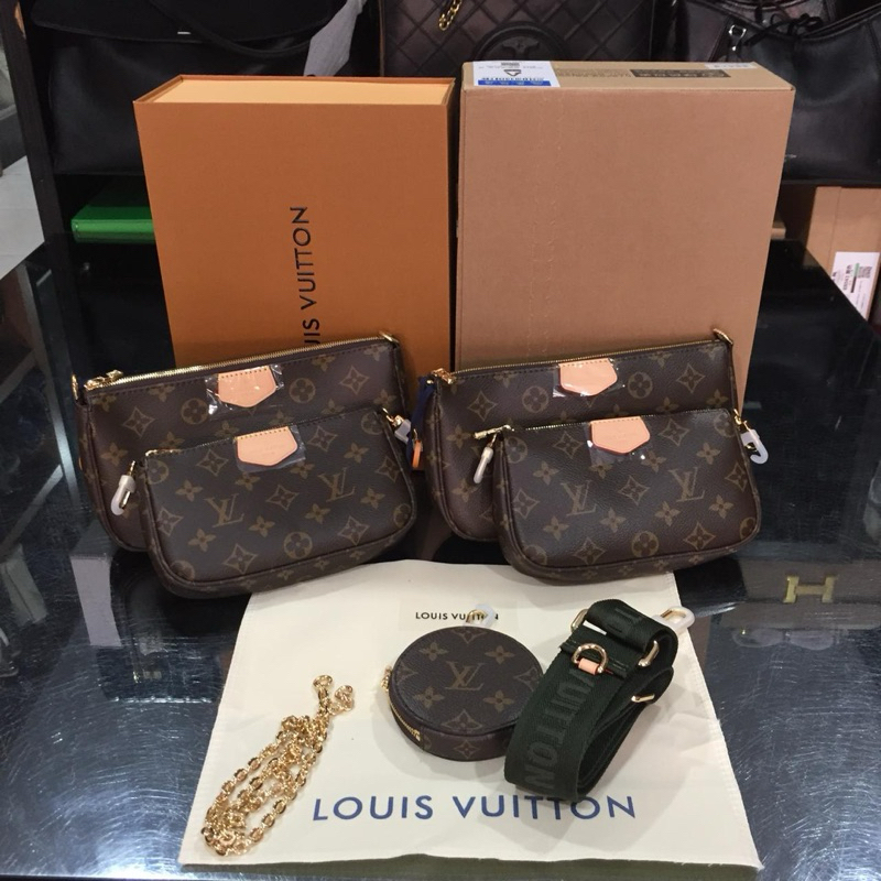 LV Multi Pochette Accessoires M44840 / M44813 with Magnet Box (Double Box) [Ada Seri No] ~ Kulit Asl