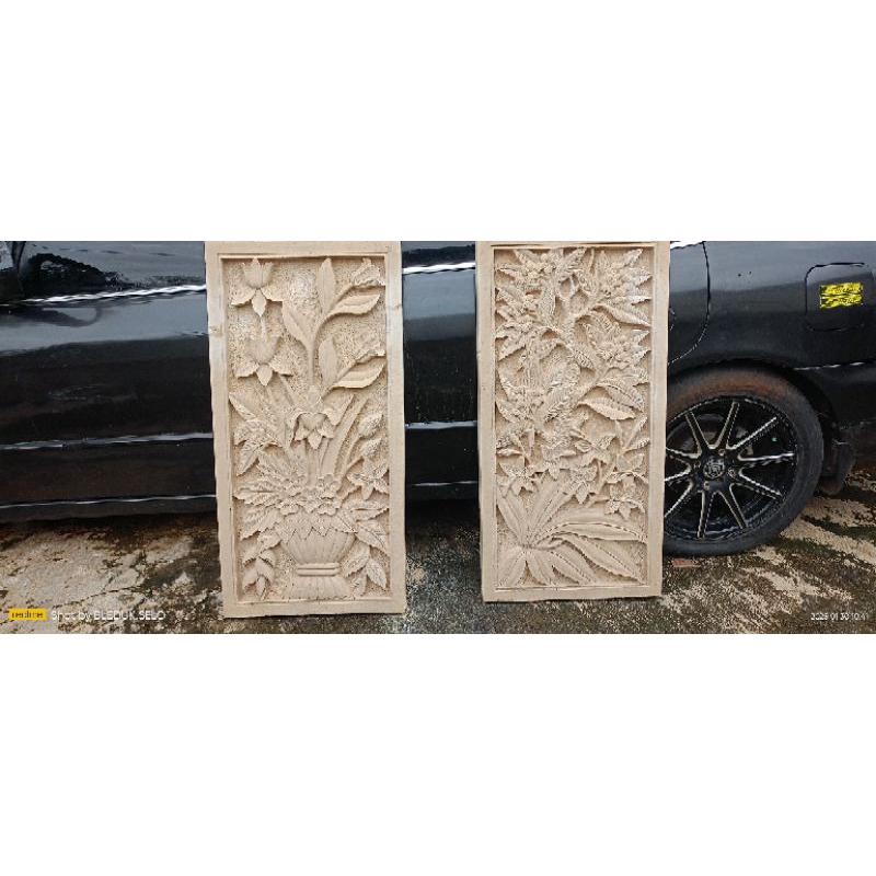 RELIEF ORNAMEN UKIRAN BATU HIASAN DINDING
