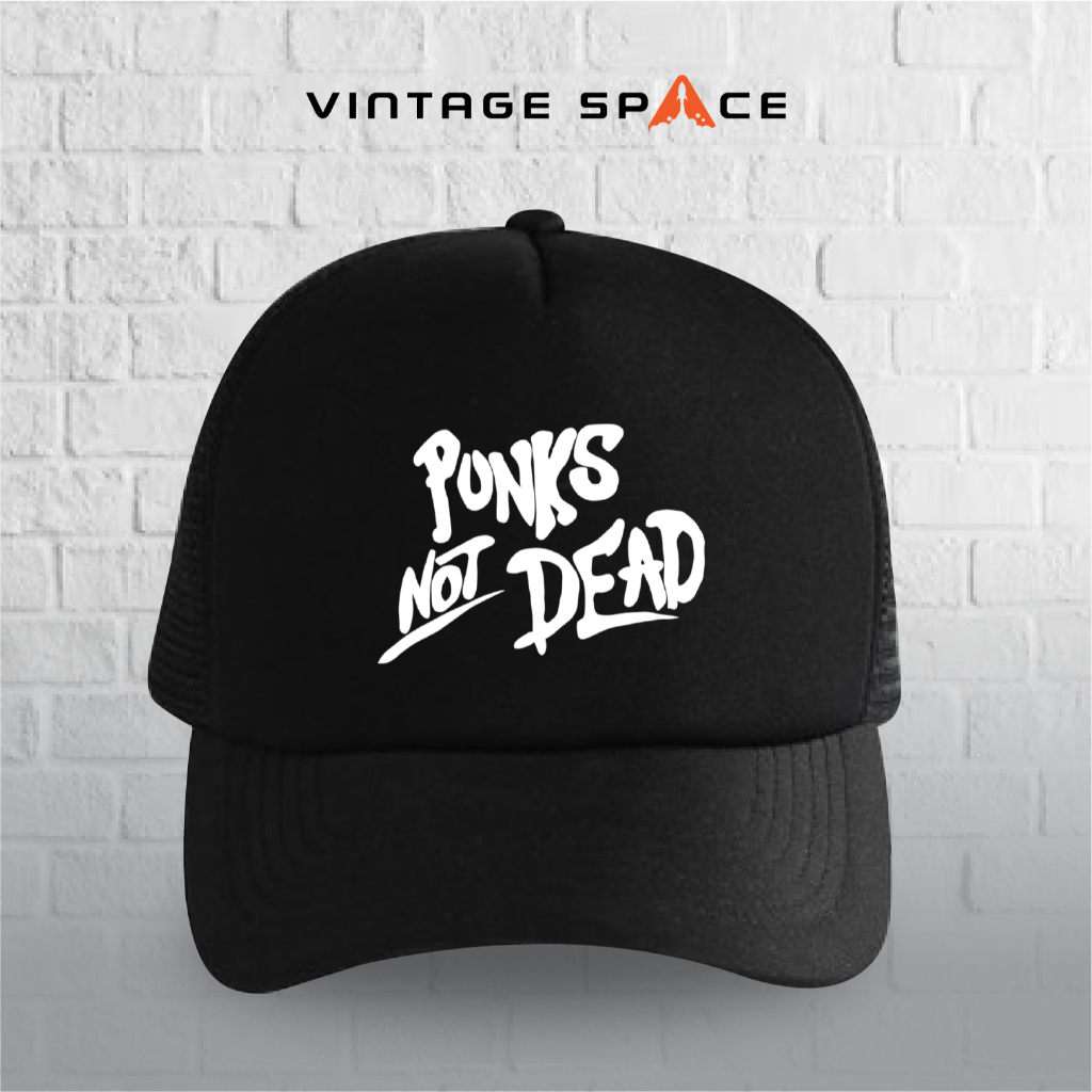 topi punk not dead/ topi musik punk/ punk/topi trucker