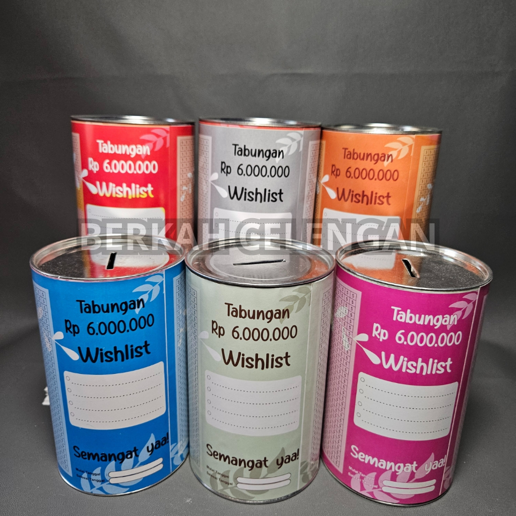 CELENGAN TARGET 5K TARGET 6JT UKURAN SMALL TABUNGAN TARGET PERMANENT TABUNGAN BUKA TUTUP