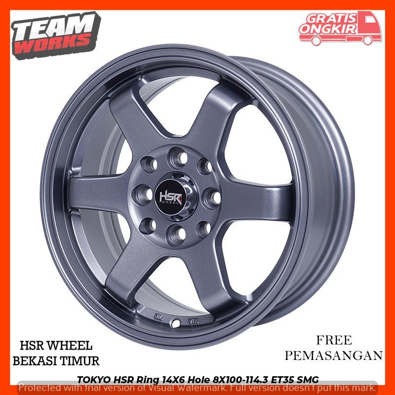 PROMO 1SET VELG MOBIL PALANG6 R14 HSR TOKYO LEBAR6 LUBANG8X100-114,3 BRIO SIGRA SIRION AYLA KARIMUN