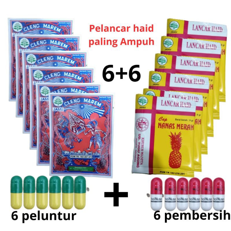 jamu pelancar haid wayang+nanas paket komplit