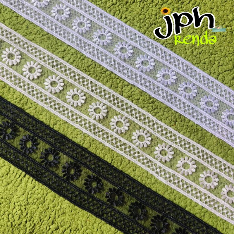 Renda tile, renda tulle, renda bordir (per roll 15yard)