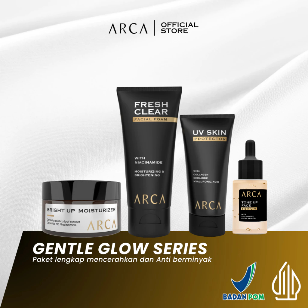 ARCA Gentle Glow Series - Paket Lengkap Skincare Pria