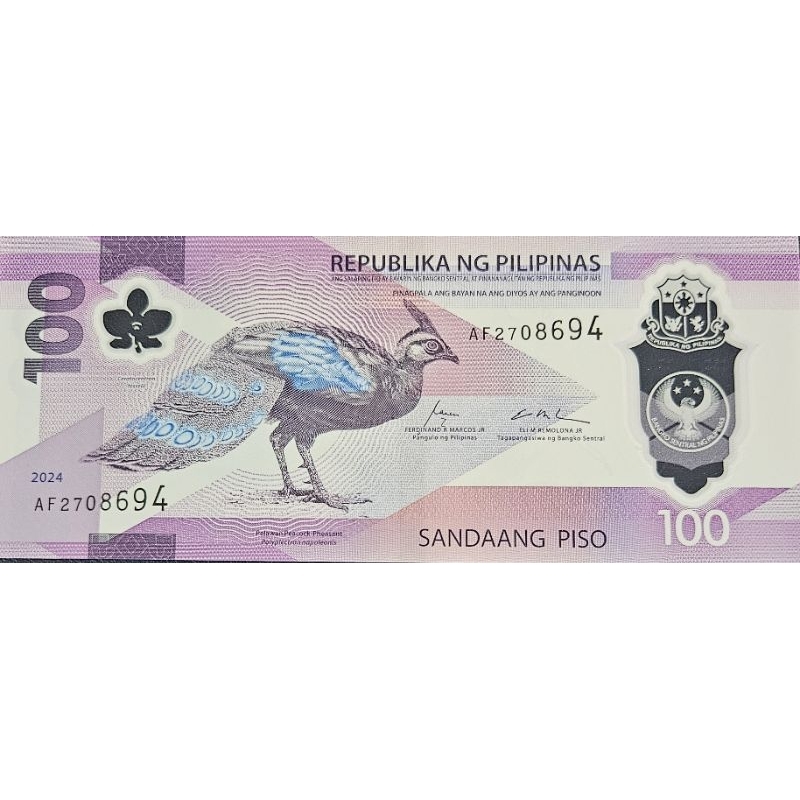 Uang Asing Polymer negara filipina philipina 100 peso new edition kondisi UNC GRESS MULUS Dijamin Or