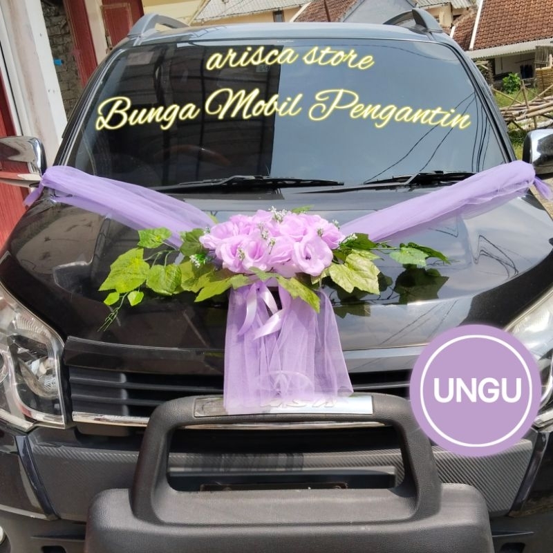 BUNGA MOBIL PENGANTIN (READY) - HIASAN MOBIL PENGANTIN - PITA MOBIL PENGANTIN / DEKORASI DEKOR MOBIL