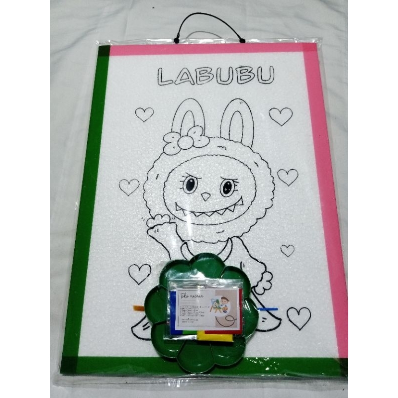 

LUKISAN STYROFOAM LABUBU | MELUKIS ANAK-ANAK | MAINAN ANAK