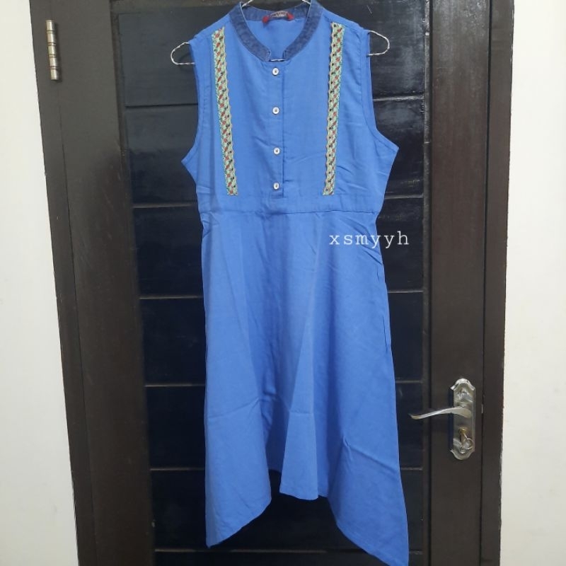 Tunik Kutung Biru dari Zoya Preloved