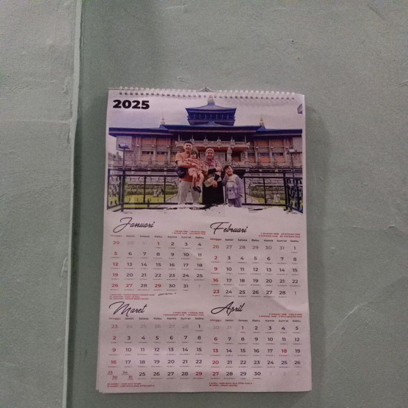 

kalender 3 lembar custom