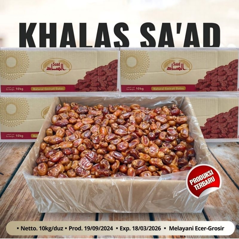 

Kurma KHALAS SA'AD 10 KILO| Grosir ecer