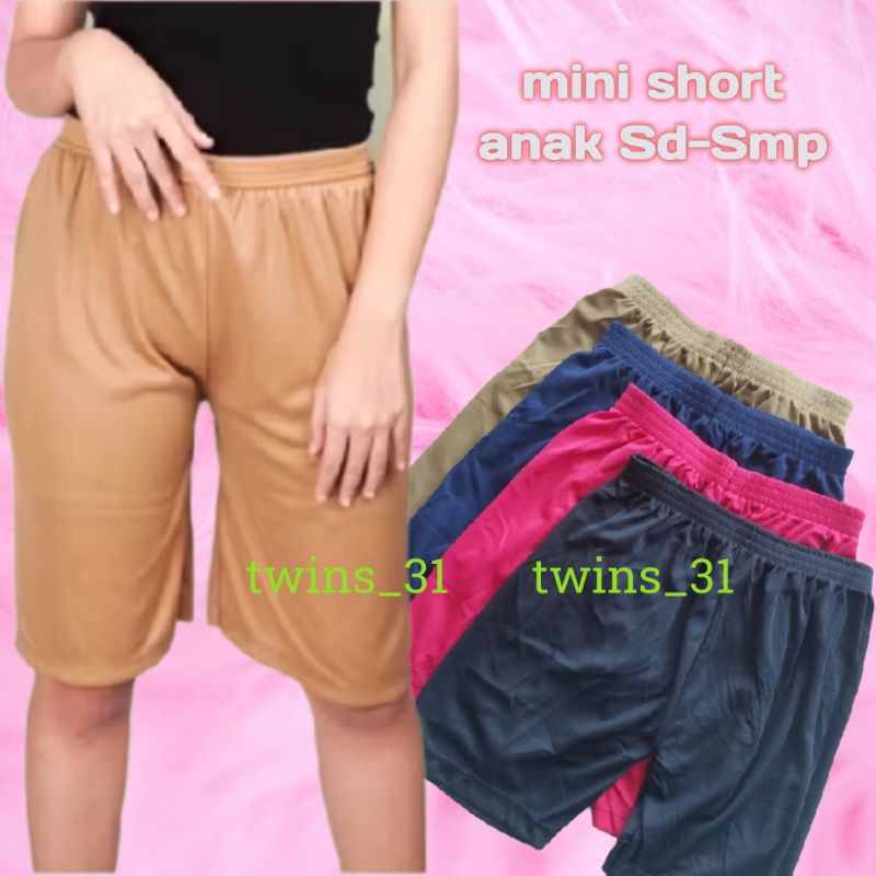 Mini Short Anak SD Legging Pendek Anak Usia 8 sampai 16 tahun Celana Pendek Short Anak Celana Rangka