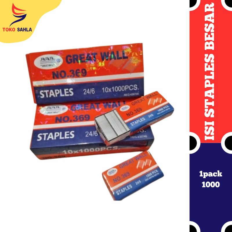 

Isi Staples besar no 369 / Isi Staples 24/6 1pack