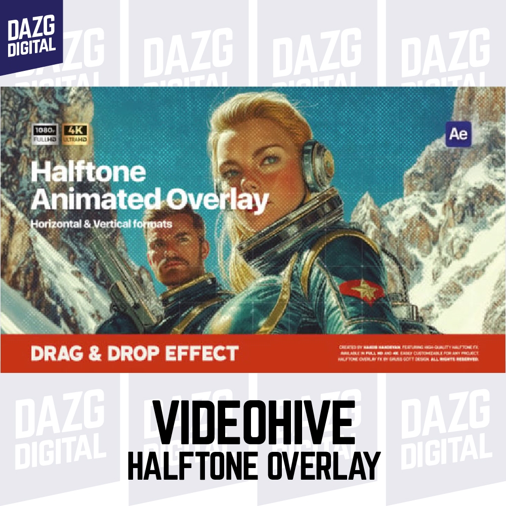 Videohive Halftone Overlay 56478374