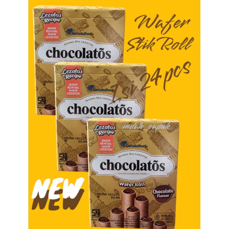 

Chocolatos Wafer Roll Stik 500 isi 24pcs