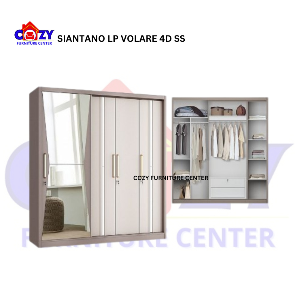 Lemari Pakaian - Wardrobe Siantano LP VOLARE 4D SS