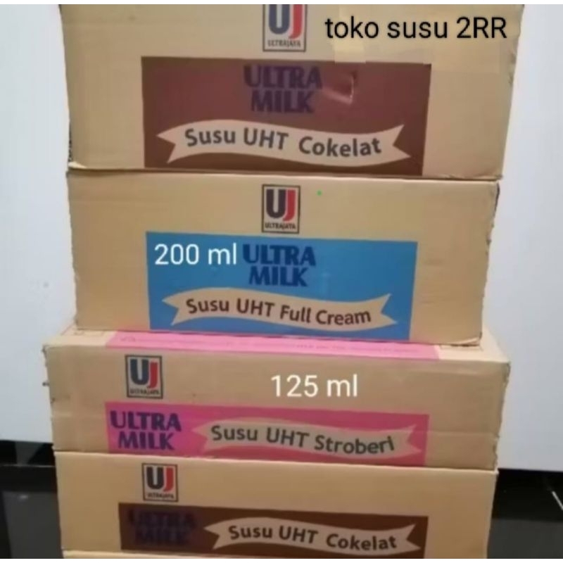 

toko susu 2 RR Susu Ultra UHT 125 ml, 200ml 1 dus