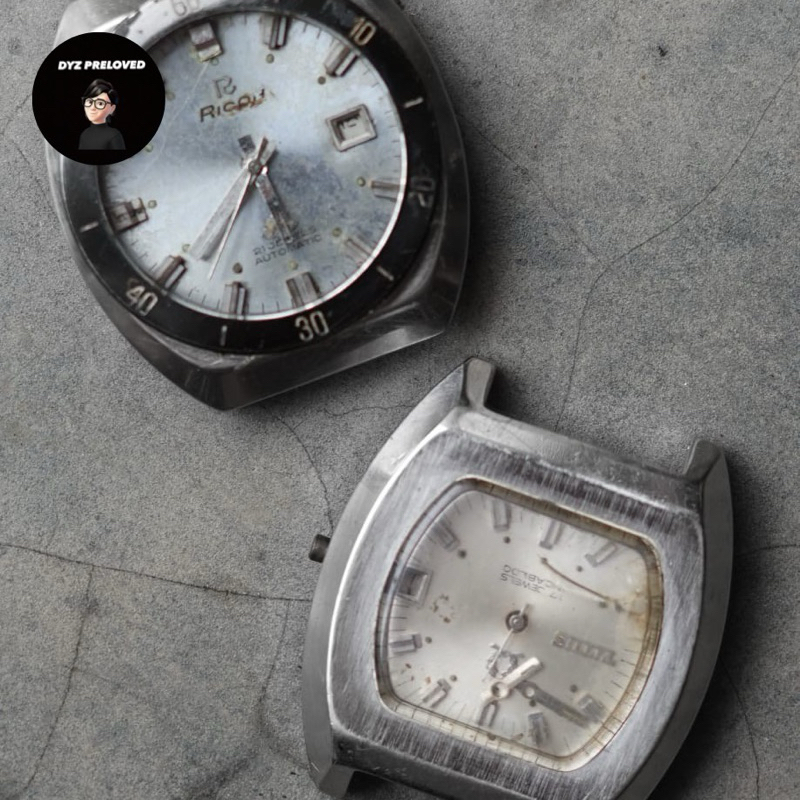 Jam tangan vintage Ricoh & Vintage Titus ( Head Only) borongan