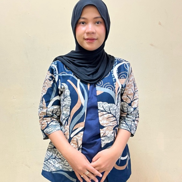 Blouse Batik wanita Atasan warna Biru dongker bahan katun halus premium