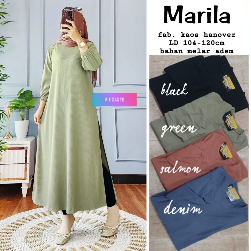 Marila Tunik Midi Dress Knit Aster - Casual Style
