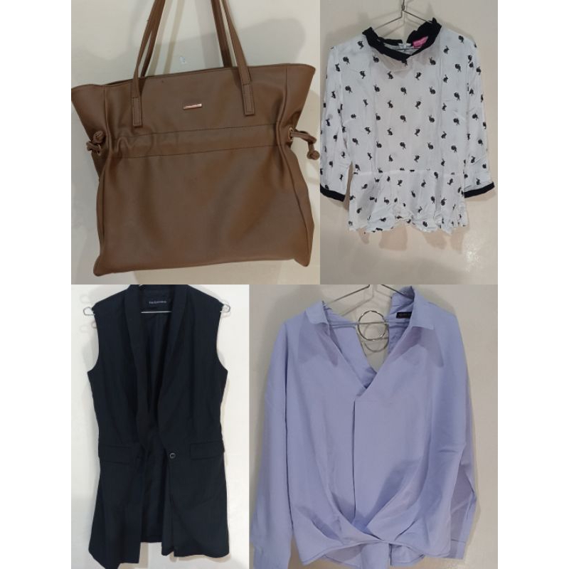 preloved tas merche, baju, celana, boulse, the executive, etc