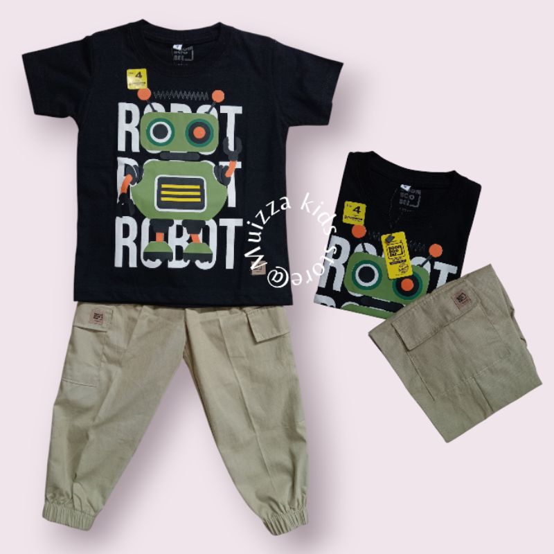 SETELAN ANAK LAKI - LAKI MURAH | SETELAN JOGER BOMMBOOBEE MURAH | SET CELANA PANJANG ANAK LAKI - LAK