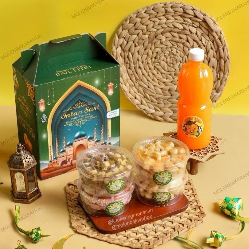 

Intan sari paket 1 sirup - Paket kue kering lebaran - Hampers Idul Fitri