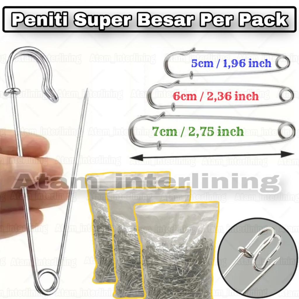 1 Pack | Peniti Besar Jumbo Panjang 5cm 6cm 7cm | Aksesoris pakaian Tas Sepatu Topi | Aksesoris Hias