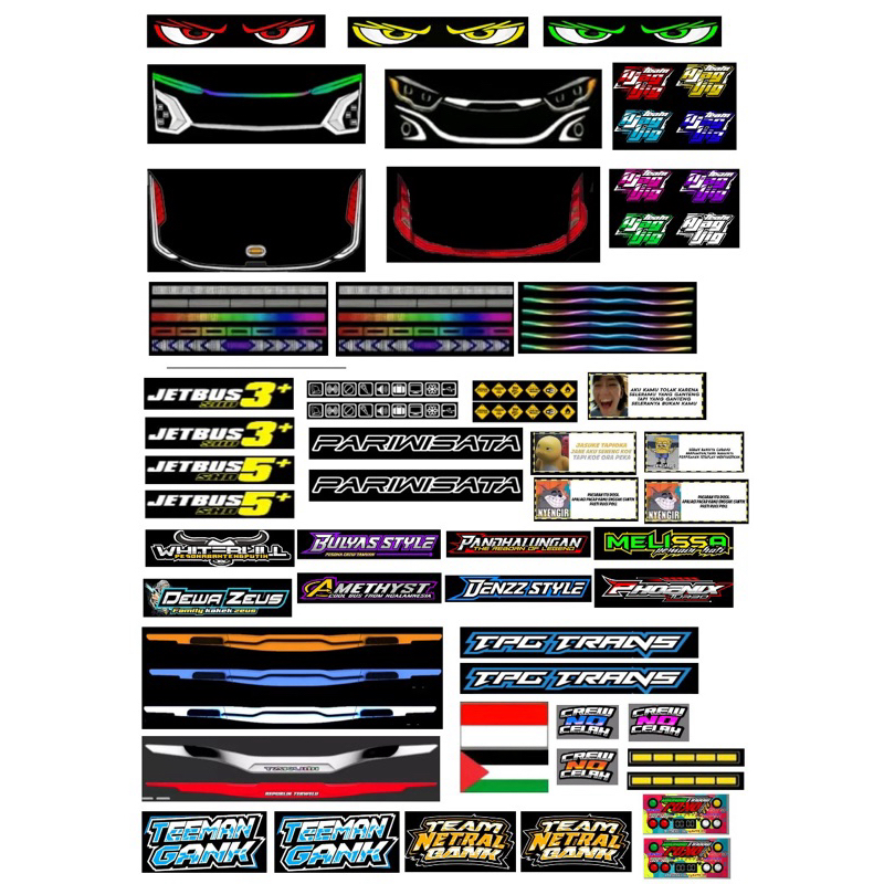 

stiker bus miniatur full modifikasi v1 bahan vinyl