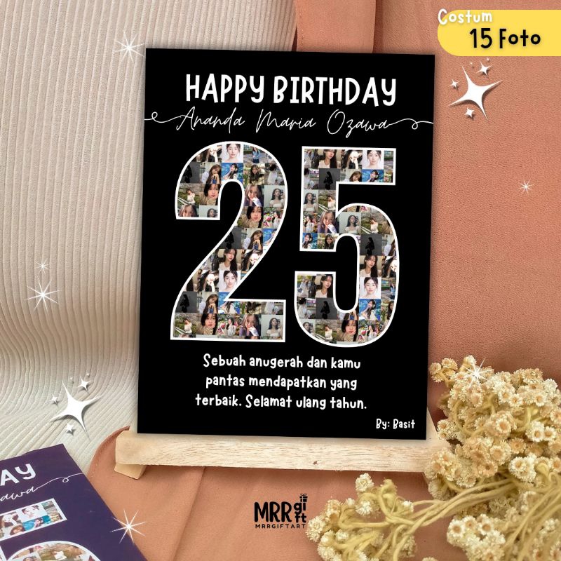 15 FOTO MOZAIK ANGKA || PAPAN MDF 6 MM || HADIAH UNTUK WISUDA GURU BAYI ULTAH BIRTHDAY WEDDING GRADU