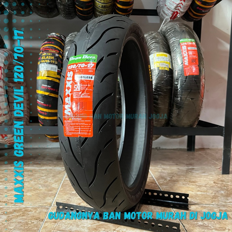 Ban Motor Tubeless Ring 17 Maxxis Green Devil 120/70-17