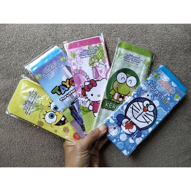 

1 pack amplop lebaran besar motif kartun isi 10 amplop