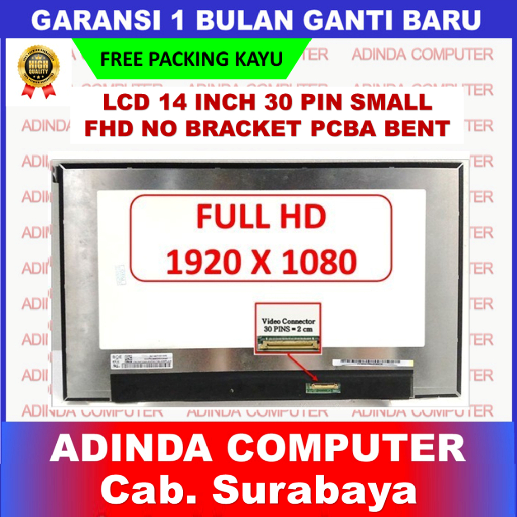 LAYAR LED LCD Laptop HP Elitebook 845 G7 840 G8 14.0 Inch 30 Pin Full HD