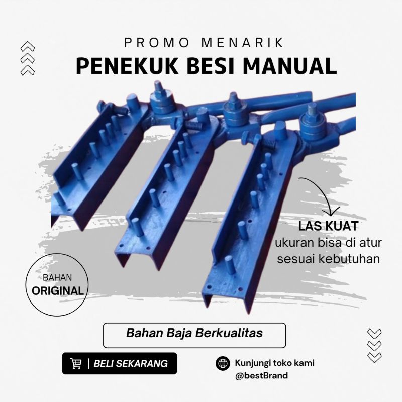 Alat Penekuk Besi Kanal UNP Kokoh & Kuat Ukuran 4mm 6mm 8mm 10mm 12mm Bahan Tebal Original