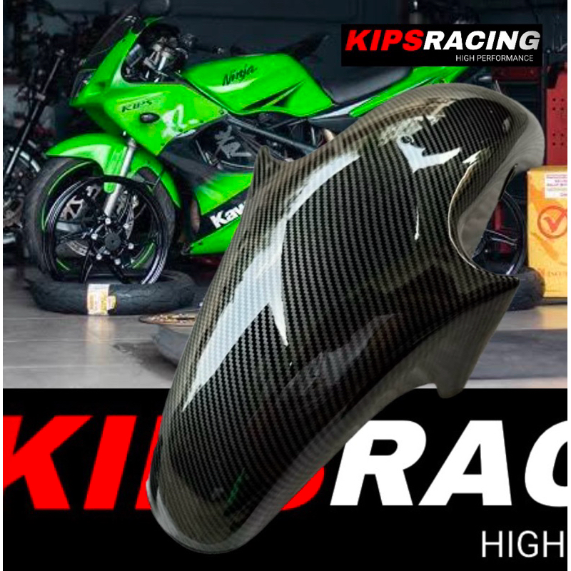 SPAKBOR DEPAN NINJA RR CARBON GLOSY spakbor slebor depan Kawasaki ninja rr carbon karbon