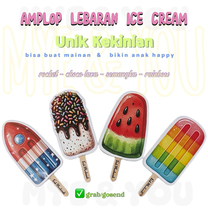 

AMPLOP THR LEBARAN ES KRIM - ICE CREAM AMPLOP ANGPAO ANAK