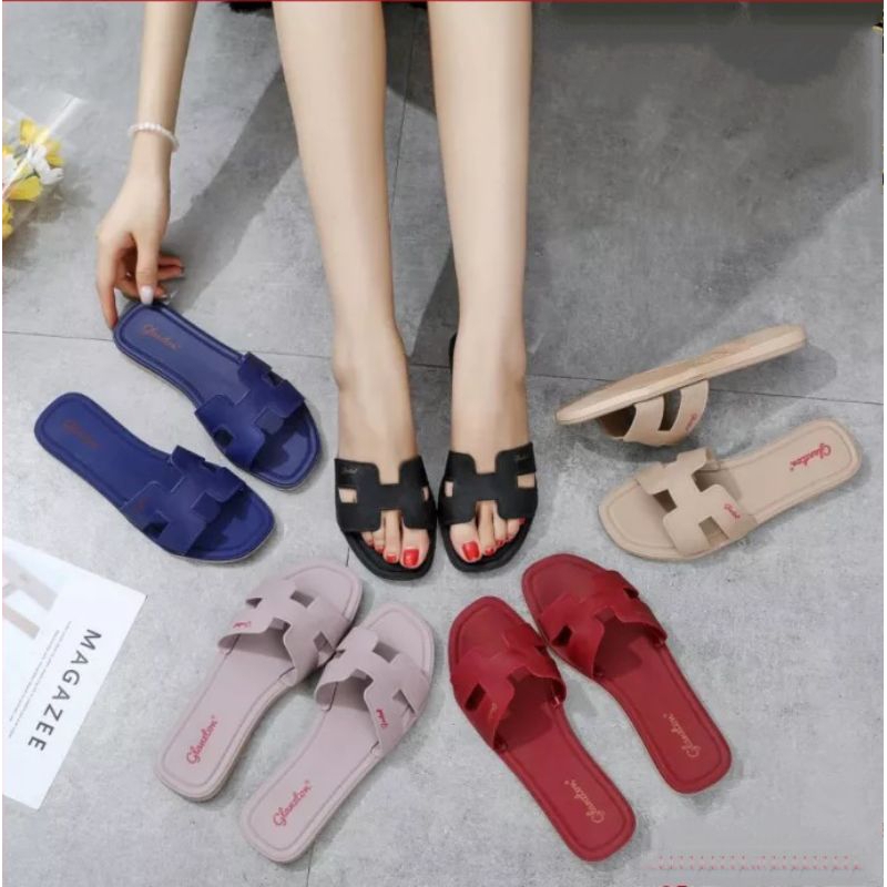 Grosir Glanzton - Sandal Glanzton Jlt-L1838 Slip On / Sandal Selop Wanita Termurah / Sandal Import